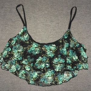 Joyce Leslie Tops - Lace overlay crop top size M Joyce Leslie Tops - Lace overlay crop top size M